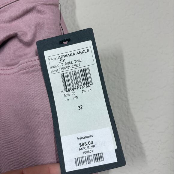 Mavi Womens 32 Adriana Ankle Zip Mid Rise Super Skinny Jeans Rose Twill Pink - Picture 8 of 13